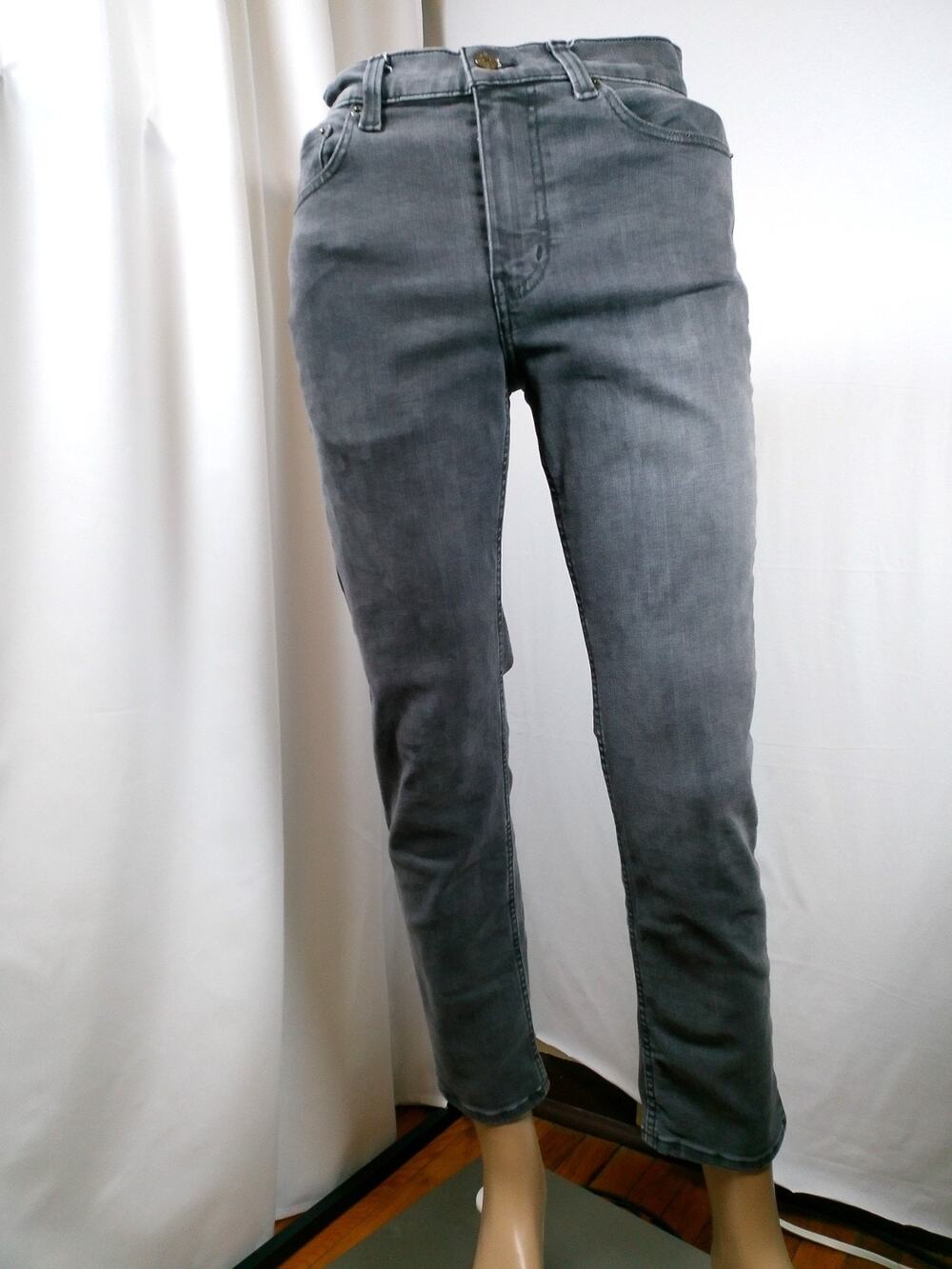 LL Bean Mens 30x29 BeanFlex Charcoal Gray Slim Straight Stretch Jeans
